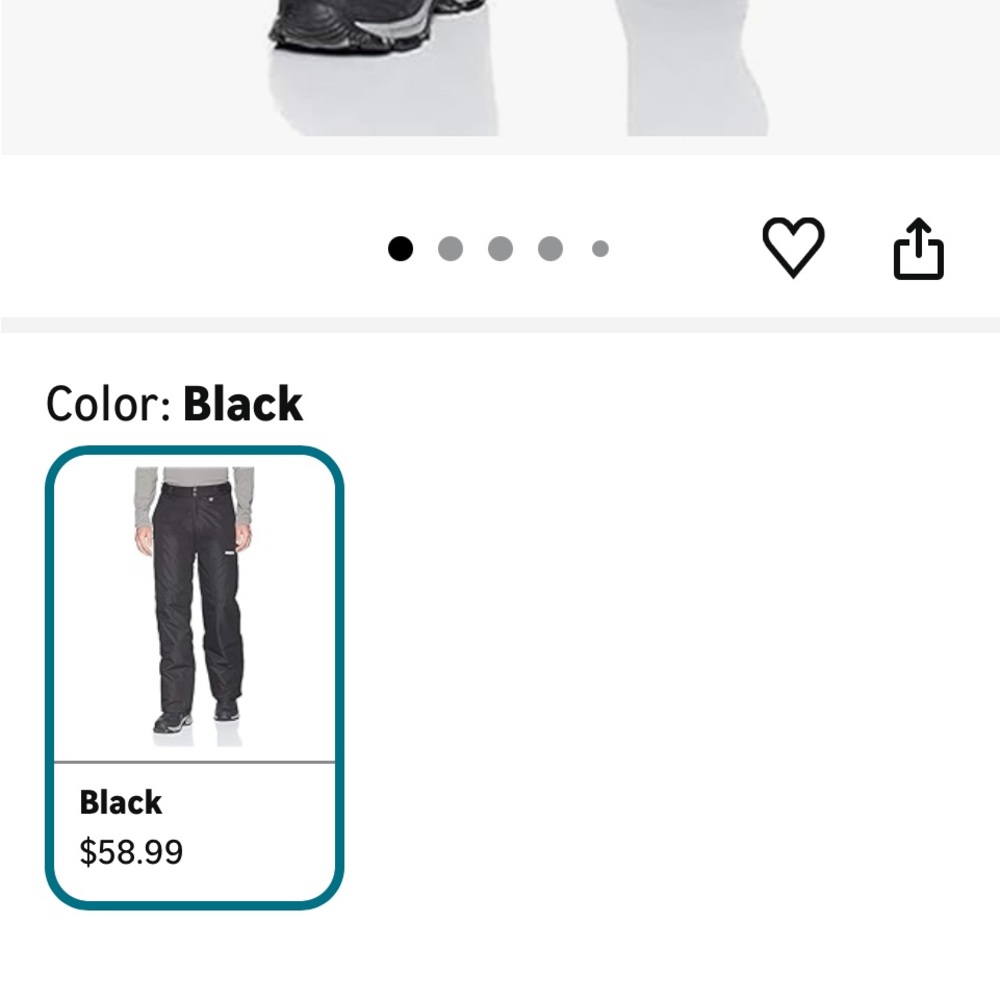 💁‍♀️💁‍♂️UNISEX EvoShield Men's Black Cargo Snow Pants - Picture 7 of 8